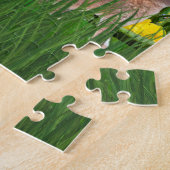 PaasBunnies in de tuin/vun-feestdag Legpuzzel (Zijkant)