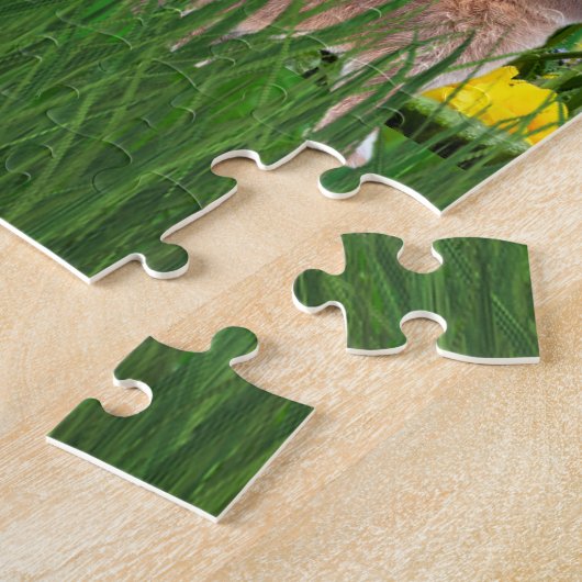 PaasBunnies in de tuin/vun-feestdag Legpuzzel (Zijkant)