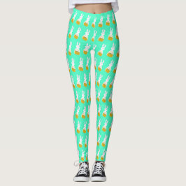 paasbunnies met een korf eieren leggings