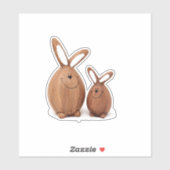  paasbunnies sticker (Vel)