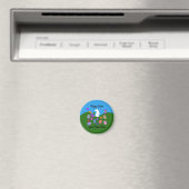 Paasbunny #3 Ronde Magnet (Insitu (Vaatwasser))