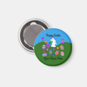 Paasbunny #3 Ronde Magnet (Voorkant / Achterkant)