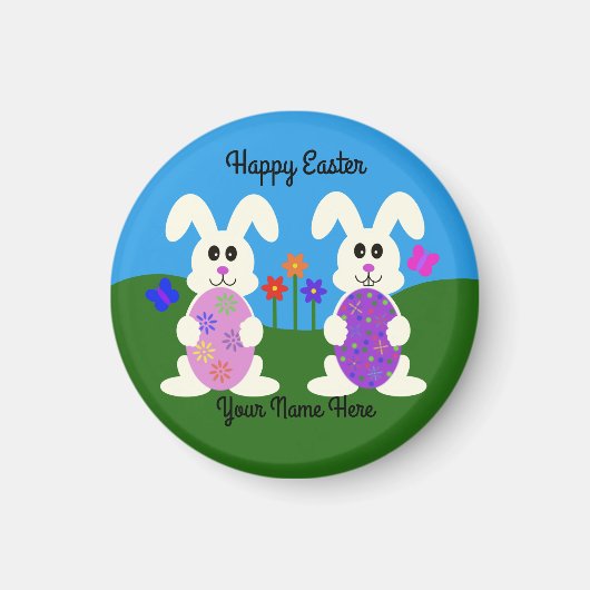 PaasBunny #5 Ronde Magnet (Voorkant)