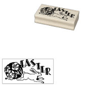  paasbunny Antiek Rubberstempel (Gestempeld)