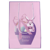Paasbunny Basket Girl Med Medium Cadeauzakje (Achterkant)