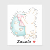 PaasBunny Blue Egg Cute Vinyl Sticker (Vel)