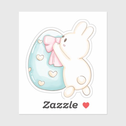 PaasBunny Blue Egg Cute Vinyl Sticker (Vel)