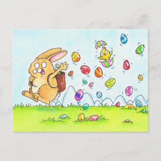 Paasbunny Briefkaart (Voorkant)