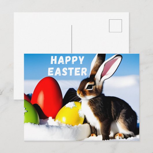 Paasbunny Briefkaart (Voorkant / Achterkant)
