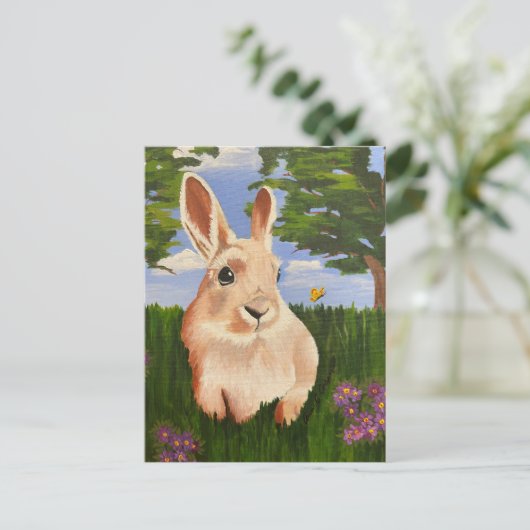 Paasbunny Briefkaart (Staand voorkant)