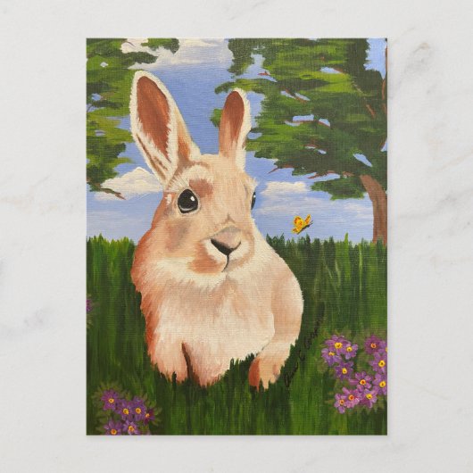 Paasbunny Briefkaart (Voorkant)