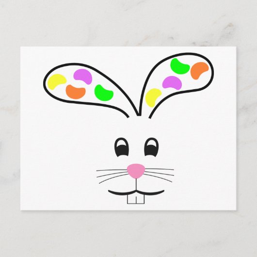 Paasbunny Briefkaart (Voorkant)