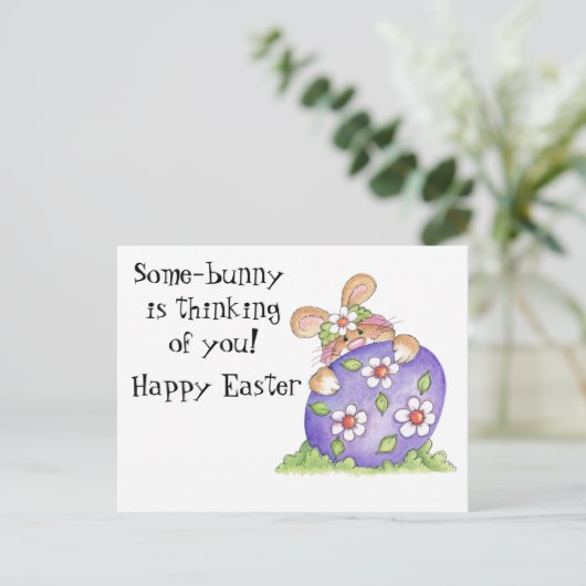 Paasbunny Briefkaart (Staand voorkant)