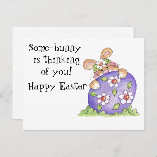 Paasbunny Briefkaart (Voorkant / Achterkant)