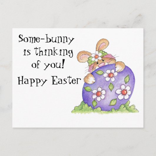 Paasbunny Briefkaart (Voorkant)