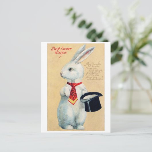  paasbunny briefkaart (Staand voorkant)