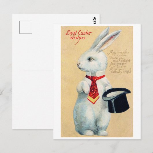  paasbunny briefkaart (Voorkant / Achterkant)