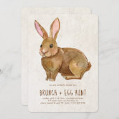 Paasbunny | Brunch en Egg Hunt Kaart (Voorkant / Achterkant)