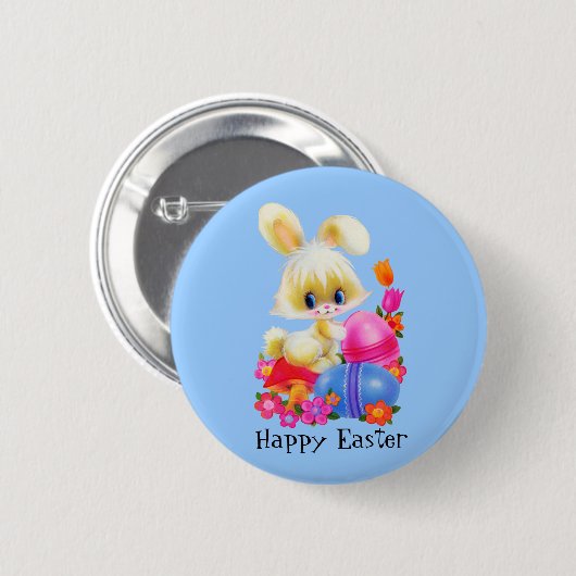 PaasBunny-Button Ronde Button 5,7 Cm (Voorkant /achterkant)