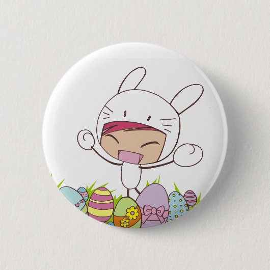 PaasBunny-Button Ronde Button 5,7 Cm (Voorkant)
