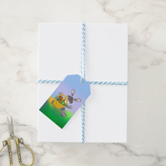 Paasbunny Cadeaulabel (Met Touw)