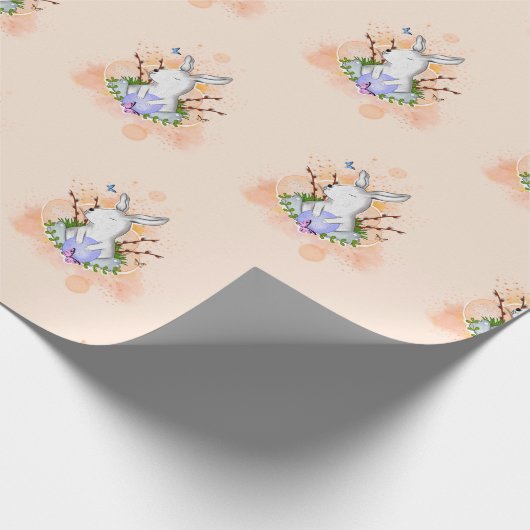 Paasbunny Cadeaupapier (Hoek)