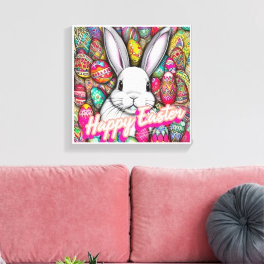 Paasbunny Canvas Afdruk (Insitu (Woonkamer))