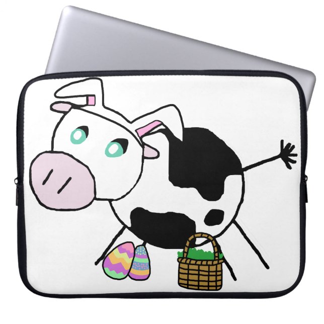 PaasBunny Cow Laptop Sleeve (Voorkant)