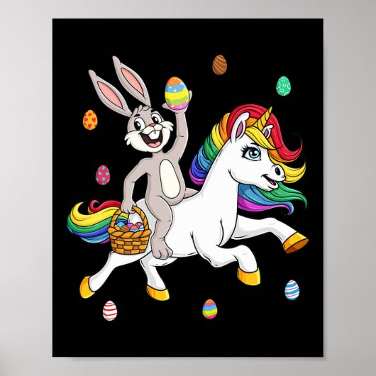 paasbunny die een unicorn kottermagisch meisje bes poster (Voorkant)