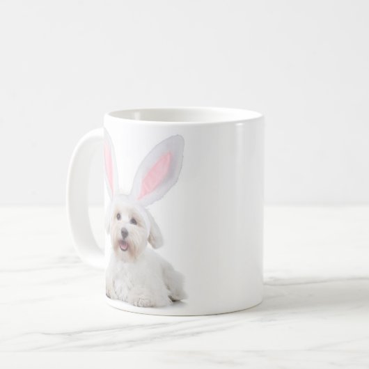 PaasBunny Dog Cute Easter Coffee Mok (Voorkant links)