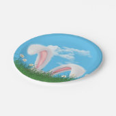PaasBunny Ears met Daisies Papieren Bordje (Gekanteld)