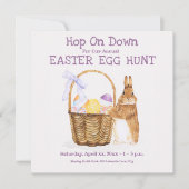 PaasBunny, Egg Hunt Party Invitation Kaart (Voorkant)