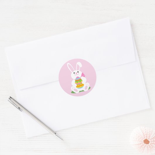 Paasbunny | Egg Hunt Ronde Sticker (Envelop)