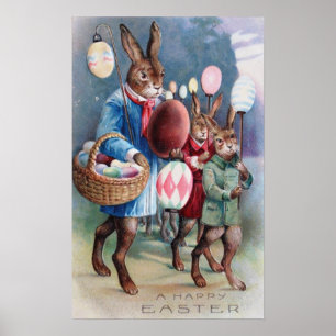 Paasbunny Egg Lantern Parade Poster