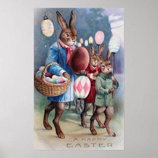 Paasbunny Egg Lantern Parade Poster (Voorkant)