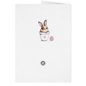 Paasbunny, eig en roze bloemen (Achterkant)