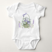 Paasbunny, eigs-mandenlavender romper (Voorkant)