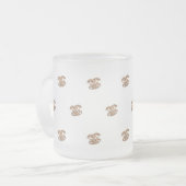 Paasbunny Elegant Gold Kijk Patroon Matglas Koffiemok (Voorkant links)