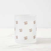 Paasbunny Elegant Gold Kijk Patroon Matglas Koffiemok (Center)