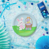 paasbunny en Baby Chick Papieren Bordje (Feest)