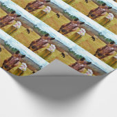 PaasBunny en bruin paard Cadeaupapier (Hoek)