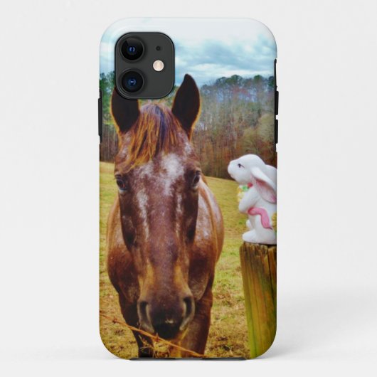 PaasBunny en bruin paard Case-Mate iPhone Case (Achterkant)