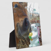 PaasBunny en bruin paard Fotoplaat (Zijkant)