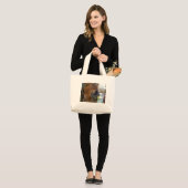 PaasBunny en bruin paard Grote Tote Bag (Voorkant (model))