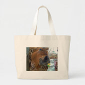 PaasBunny en bruin paard Grote Tote Bag (Voorkant)