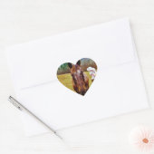 PaasBunny en bruin paard Hart Sticker (Envelop)