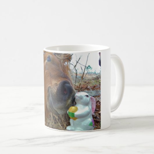 PaasBunny en bruin paard Koffiemok (Voorkant rechts)