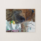 PaasBunny en bruin paard Legpuzzel (Horizontaal)