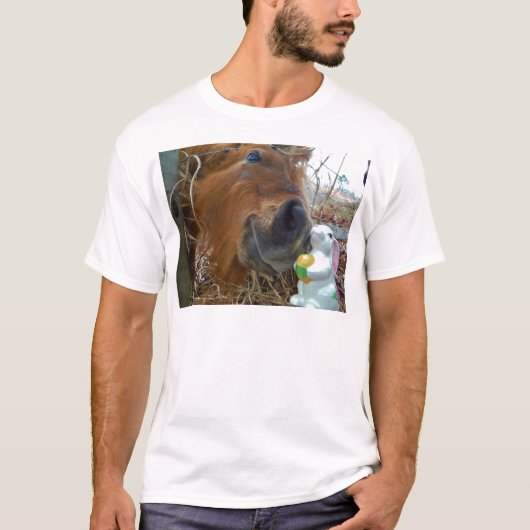 PaasBunny en bruin paard T-shirt (Voorkant)