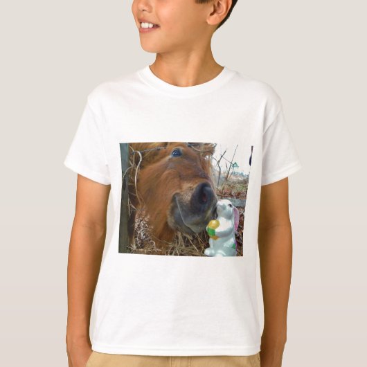 PaasBunny en bruin paard T-shirt (Voorkant)